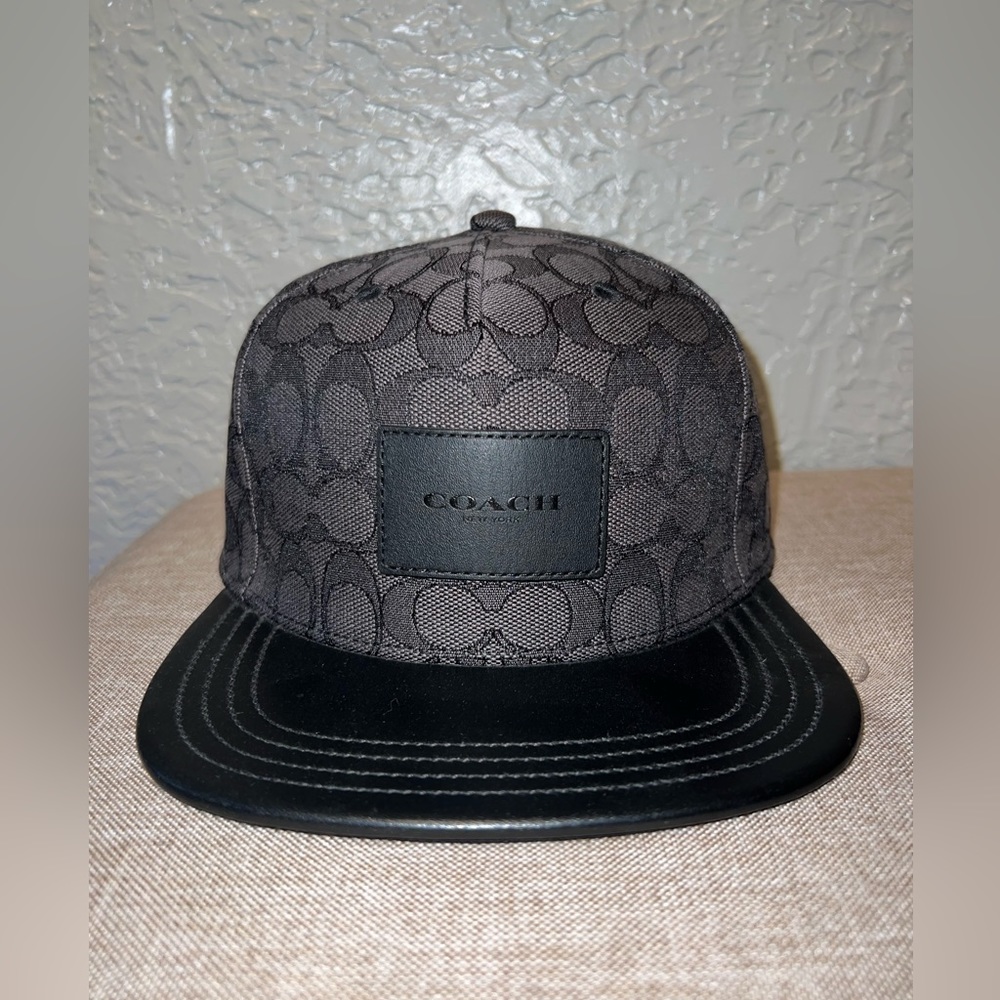 Coach Signature Flat Brim Hat